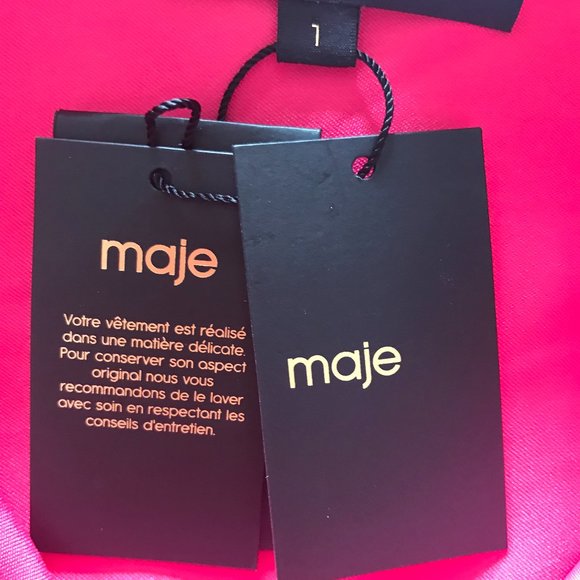 Maje Hot Pink Button Down Shirt (NWT) - Picture 11 of 14